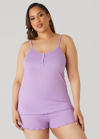 Love To Sleep Ribbed PJ Shorts Set