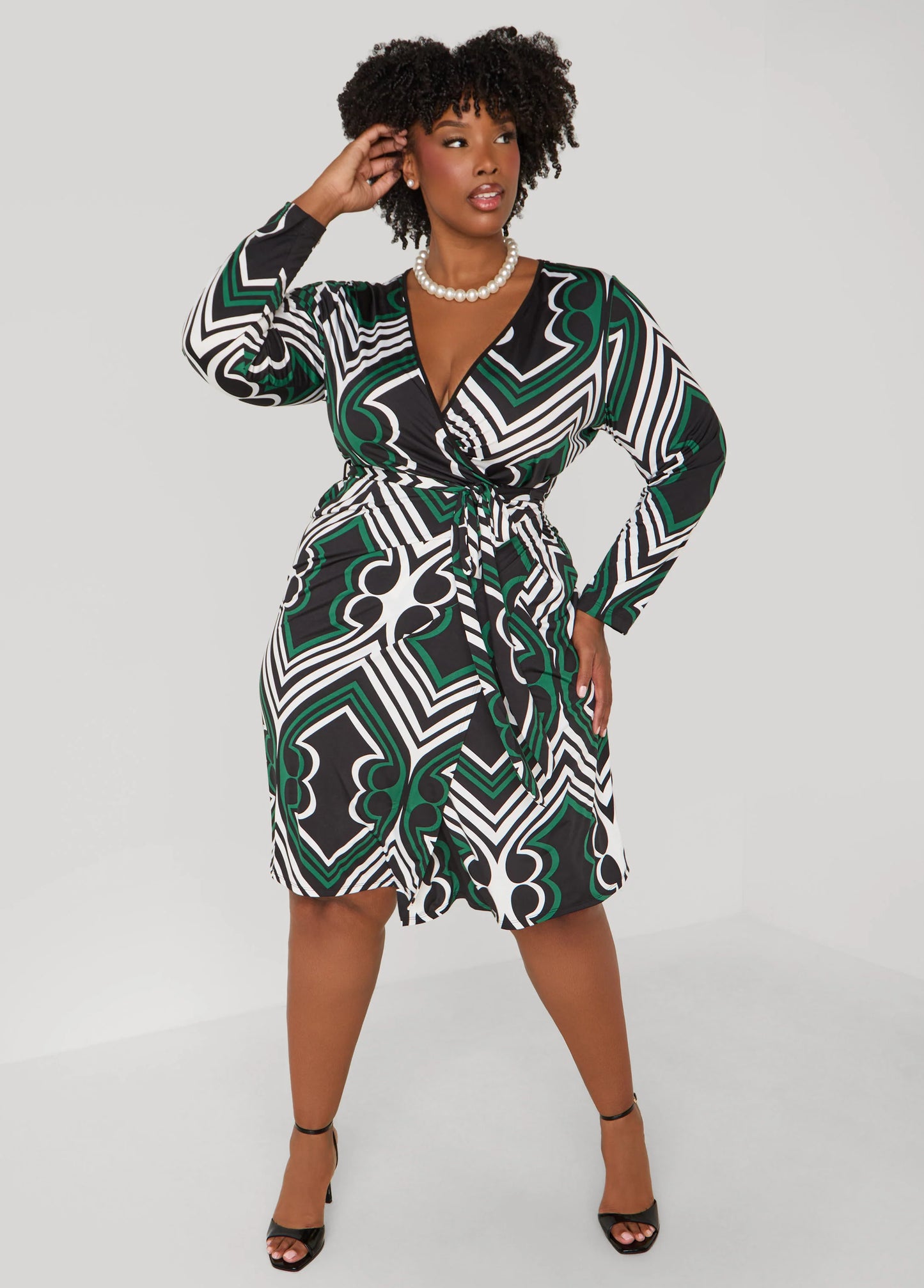 Printed Wrap Dress