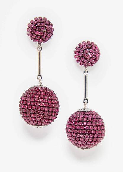 Faux Pearls And Crystals Earrings