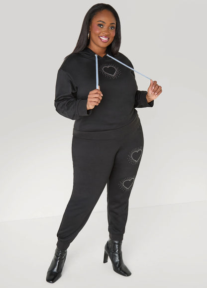 Crystal Heart Joggers