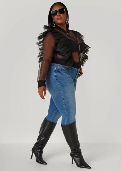 Ruffled Tulle Jacket