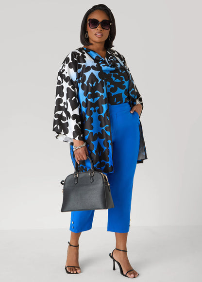 Ombre Printed Satin Kimono
