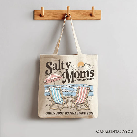 Salty Moms Beach Club Tote Bag