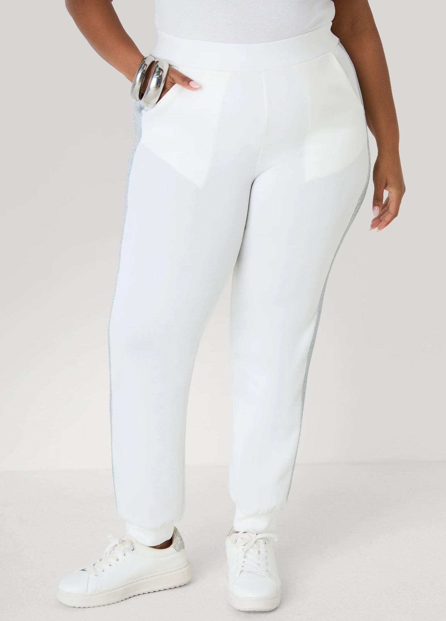 Metallic Paneled Joggers
