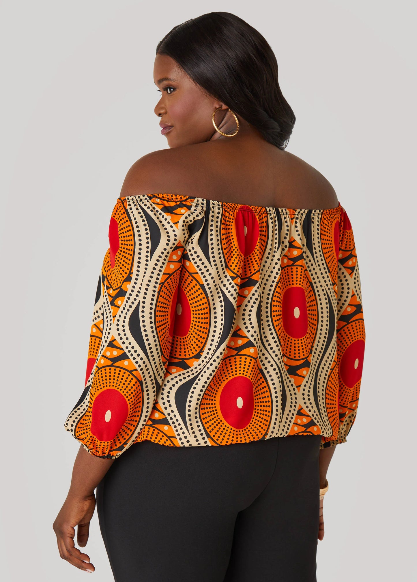 Printed Off The Shoulder Blouse