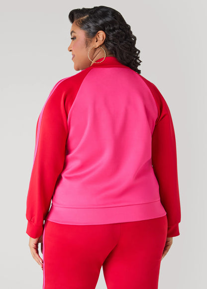 Striped Two Tone Track Jacket