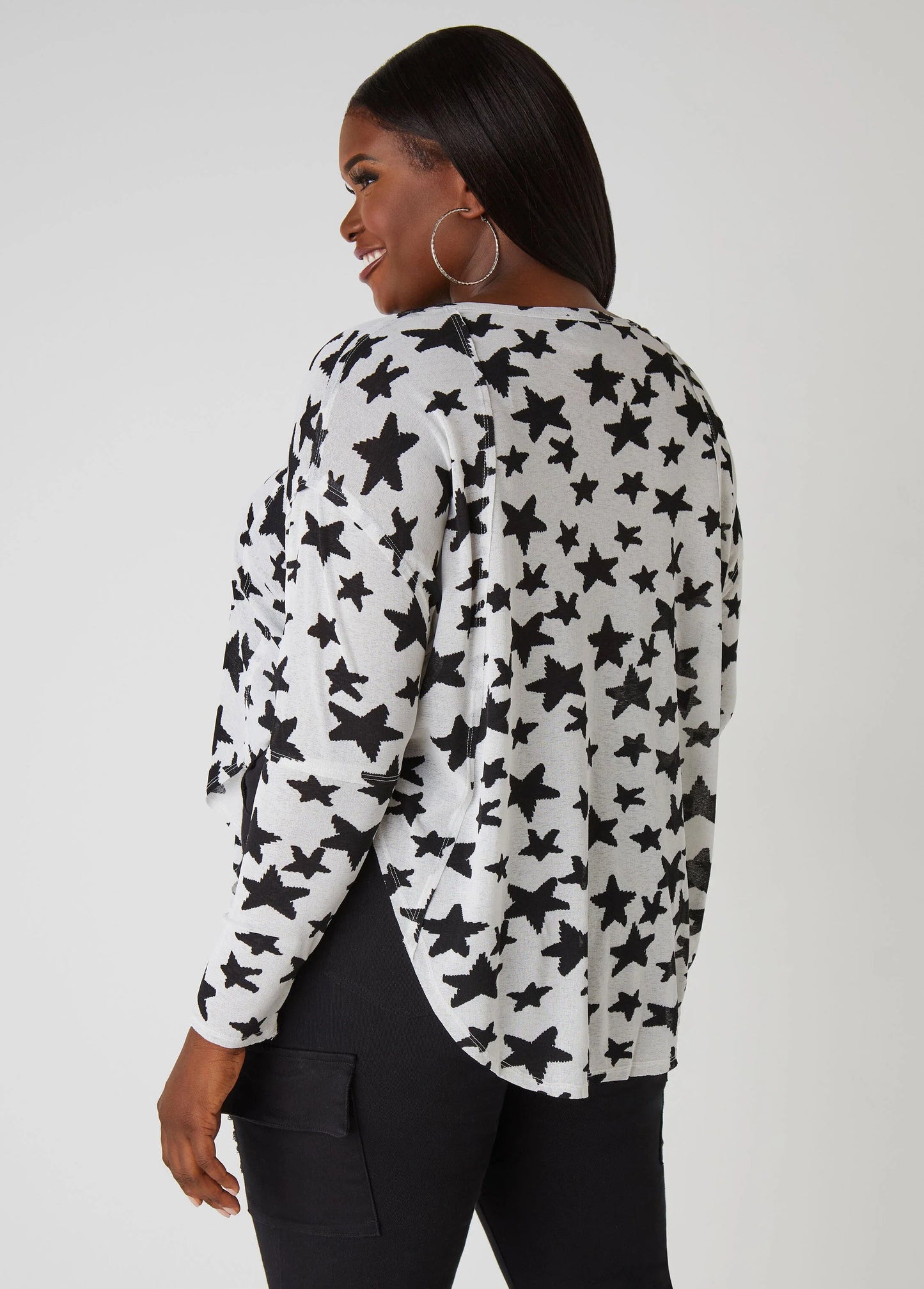 Slub Knit V Neck Top