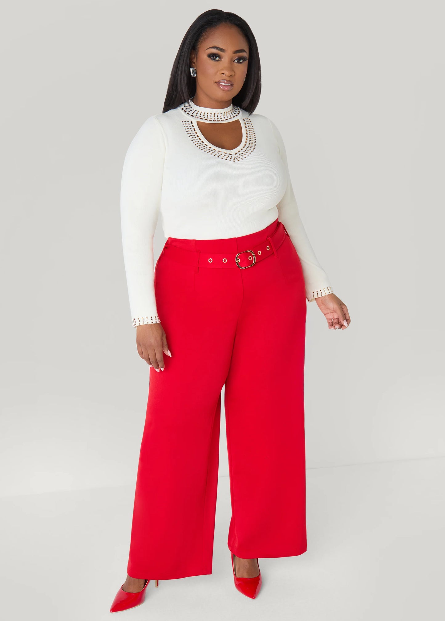 Crystal Cutout Sweater