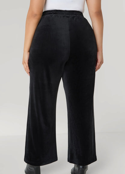Stripe Trimmed Velour Track Pants