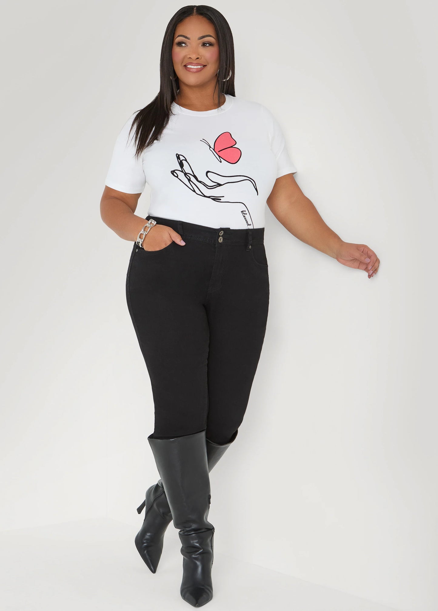 Butterfly Graphic Jersey Tee