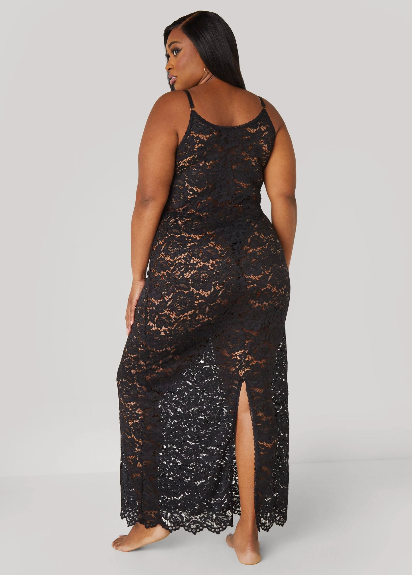 Floral Lace Lingerie Gown