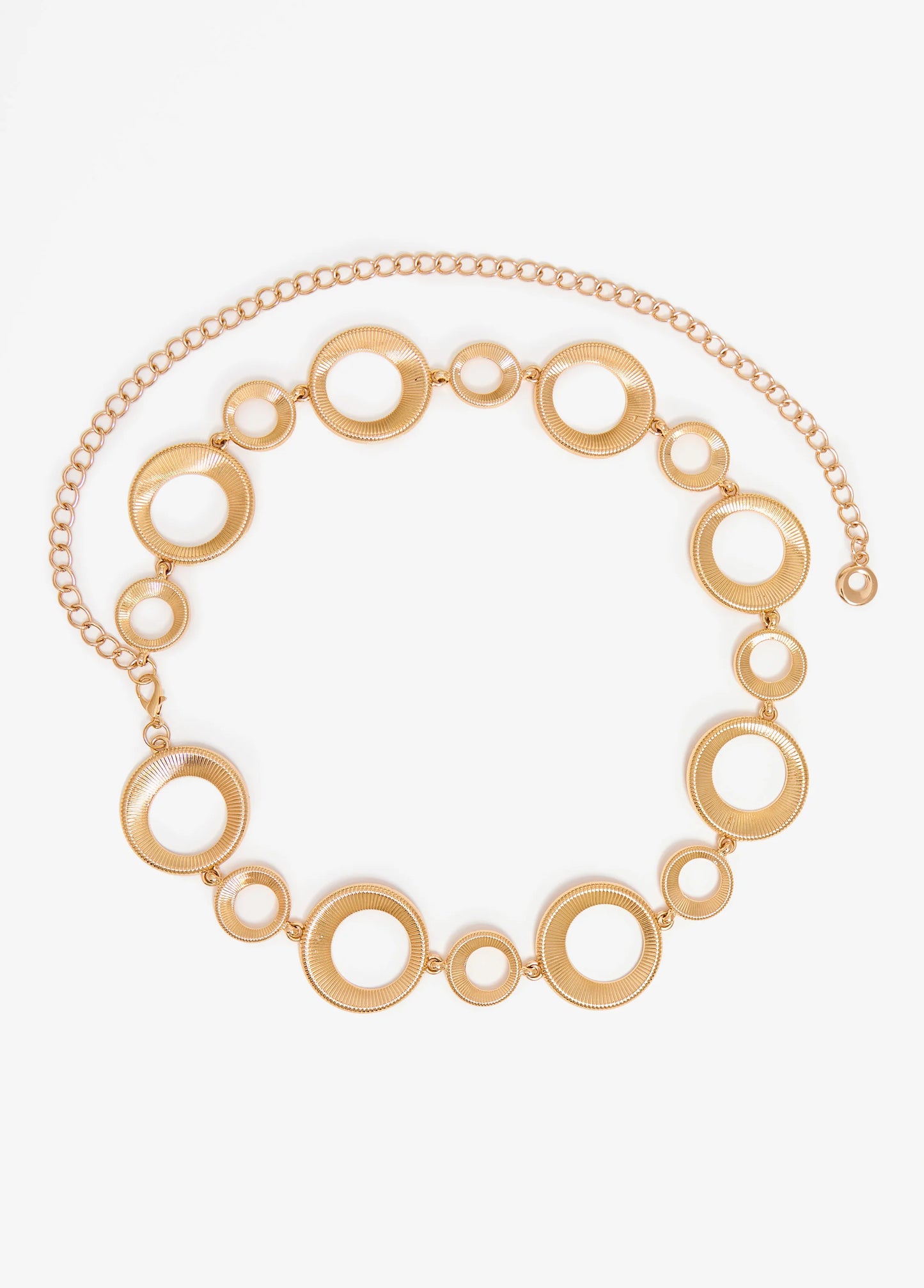 Gold Tone Ring Chain Belt