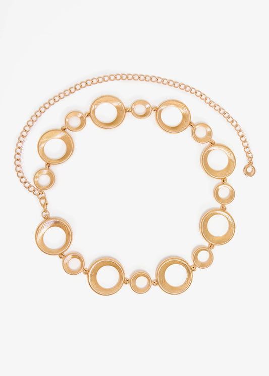 Gold Tone Ring Chain Belt