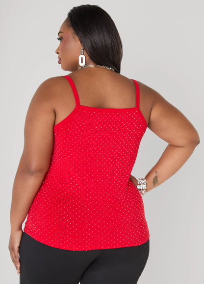 Studded Cowl Neck Cami