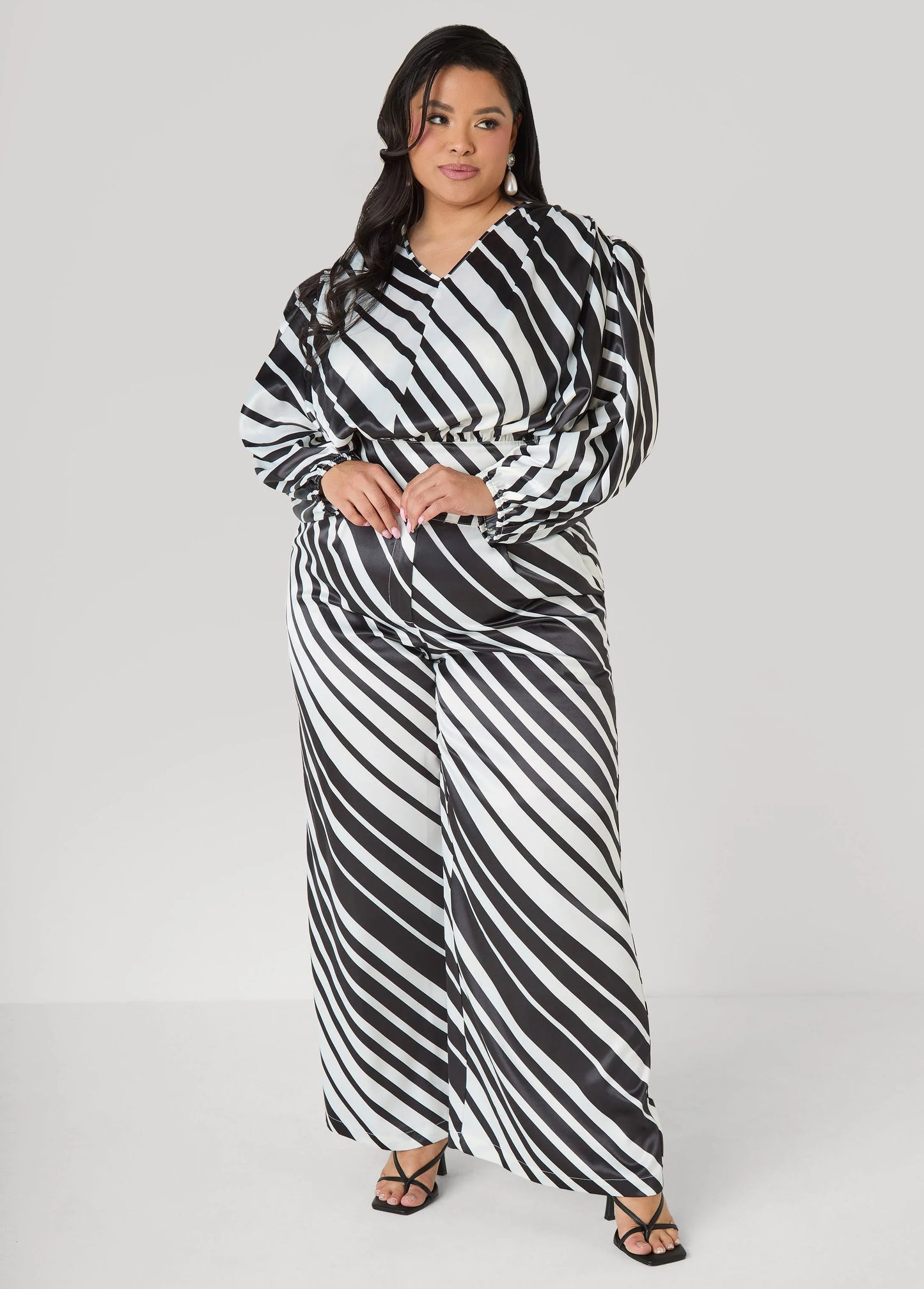 Striped Satin Blouse