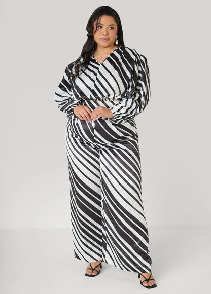 Striped Satin Blouse