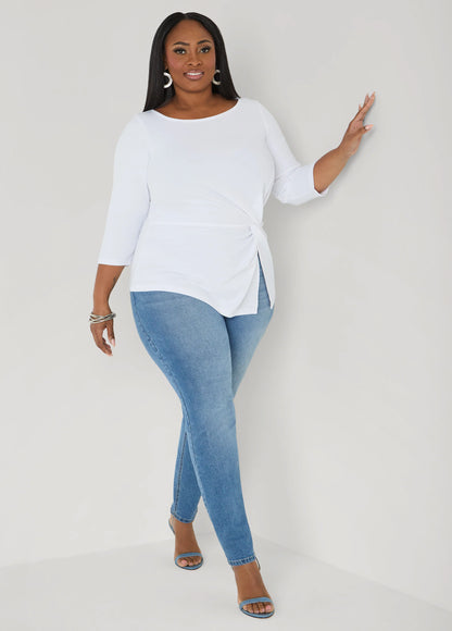 Knotted Boat Neck Top