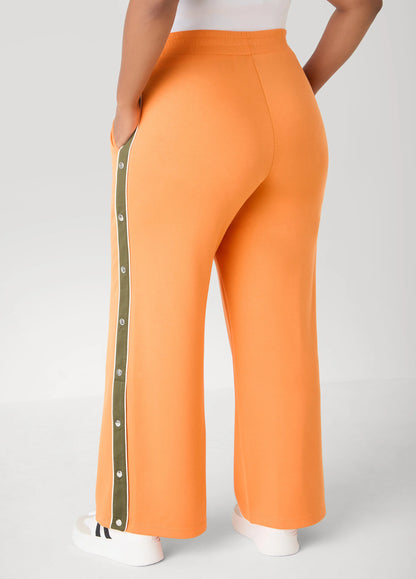 Snap Detailed Jersey Track Pants