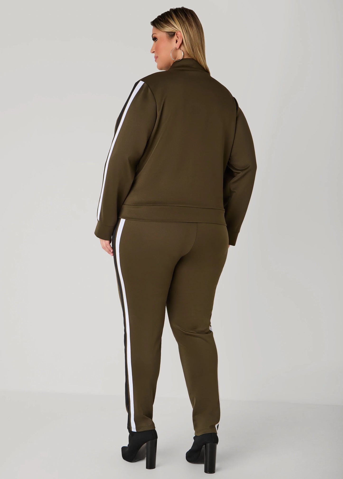 Stripe Zip Front Track Jacket