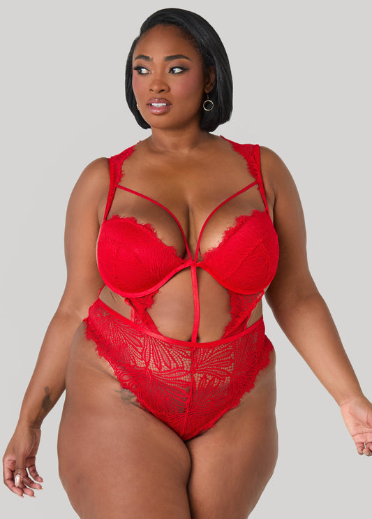 Caged Cutout Lingerie Bodysuit