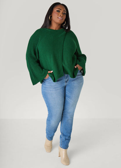 Crisscross Ribbed Sweater