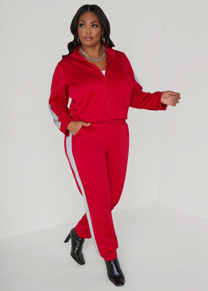 Metallic Paneled Joggers