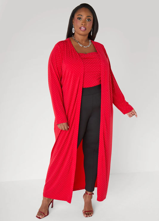 Studded Open Front Duster