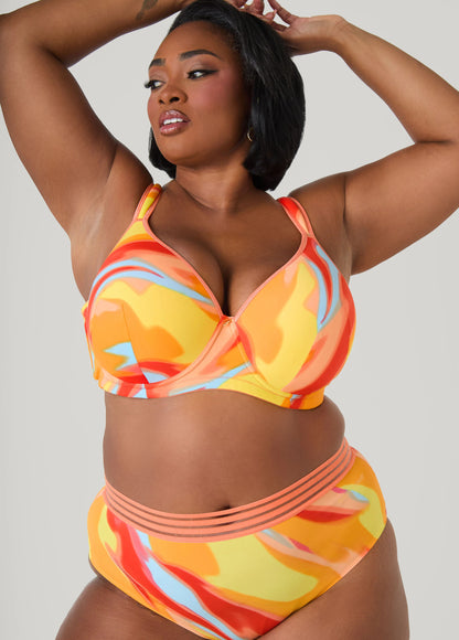 Watercolor Plunge Butterfly Bra