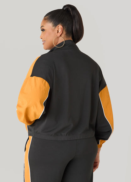 Paneled Two Tone Jacket