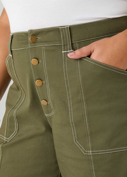 Twill Wide Leg Pants