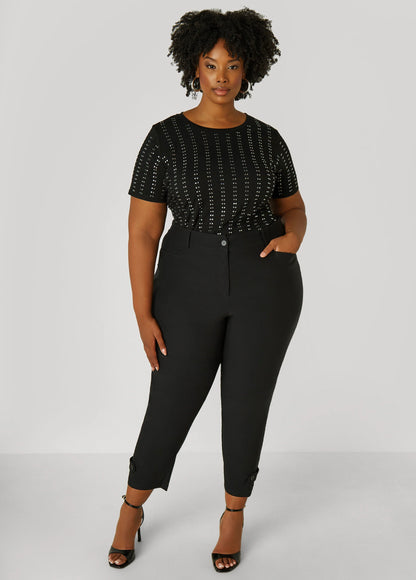 Millennium Tab Detail Ankle Pants