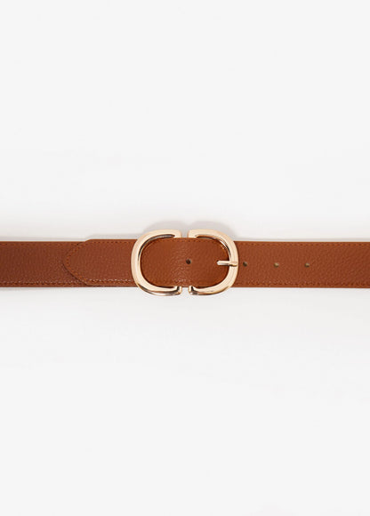 Buckled Faux Leather Waist Belt