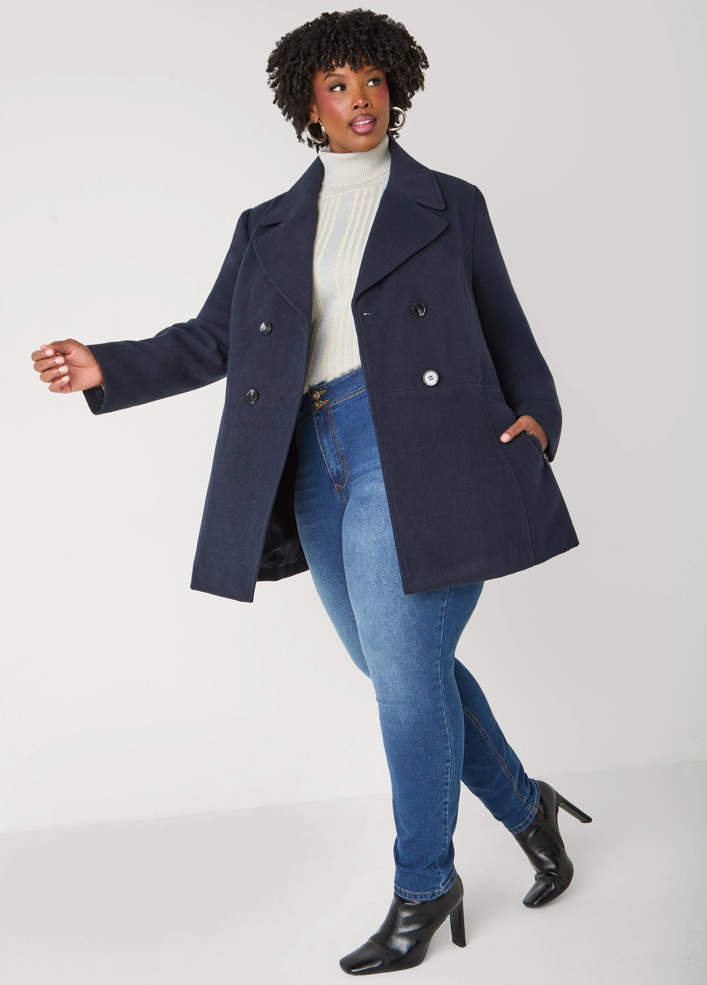 Double Breasted Peacoat