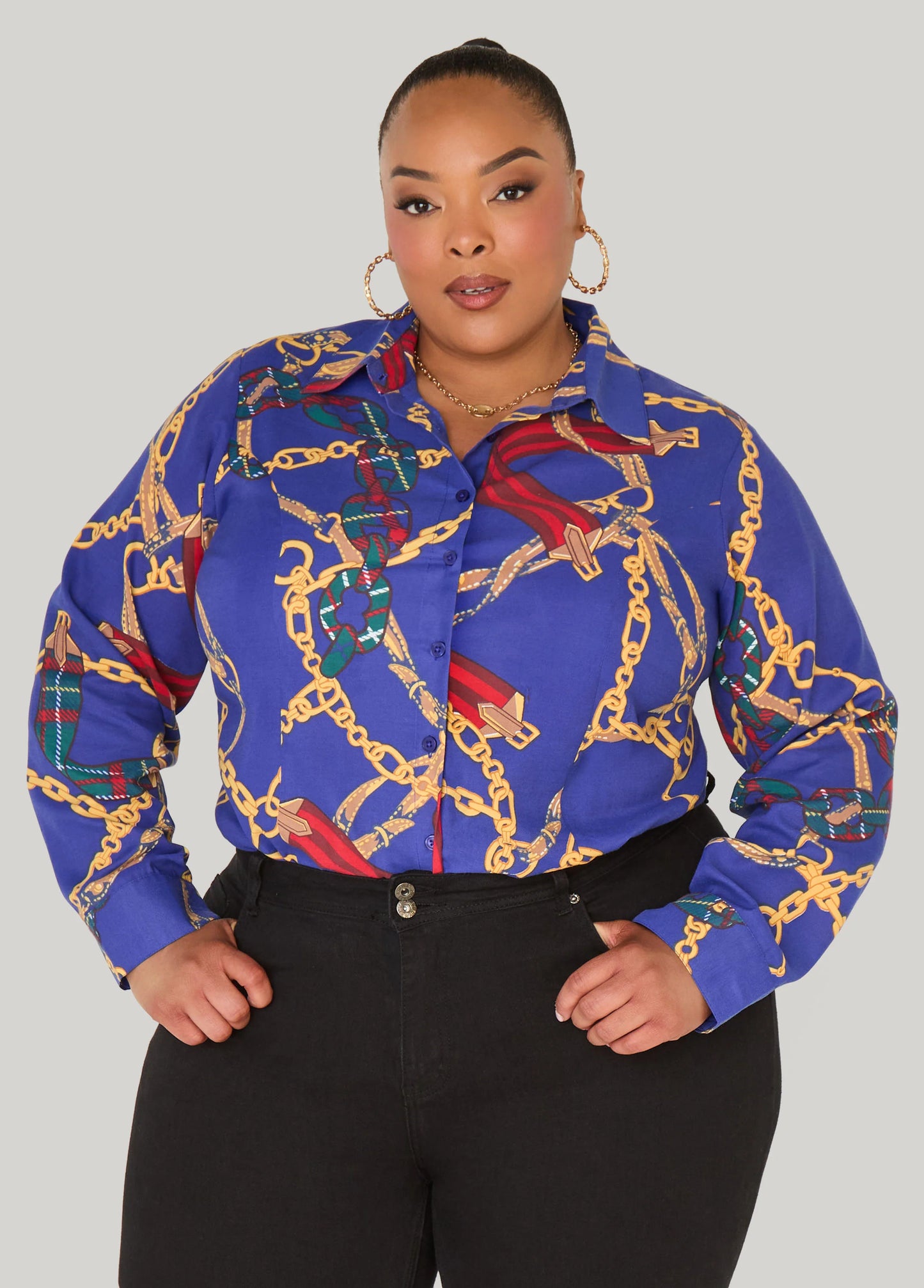 Chain Cotton Blend Shirt