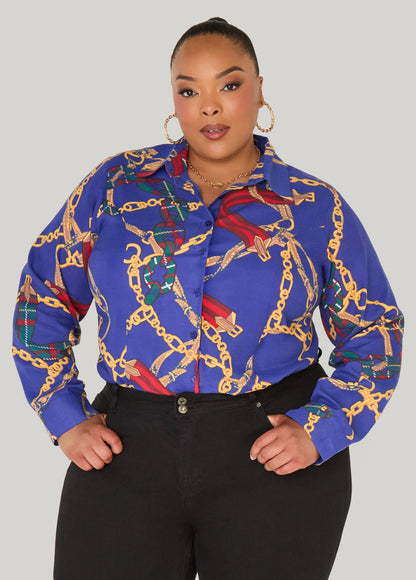 Chain Cotton Blend Shirt