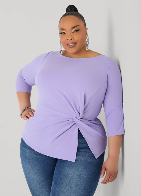 Knotted Boat Neck Top