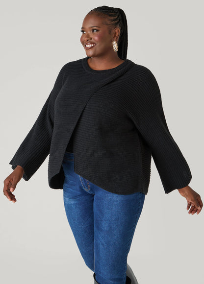 Crisscross Ribbed Sweater