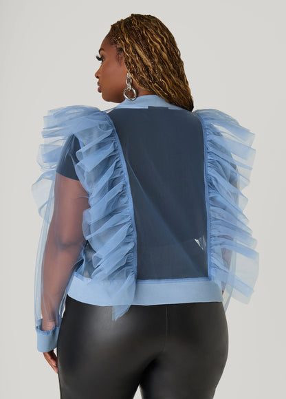 Ruffled Tulle Jacket