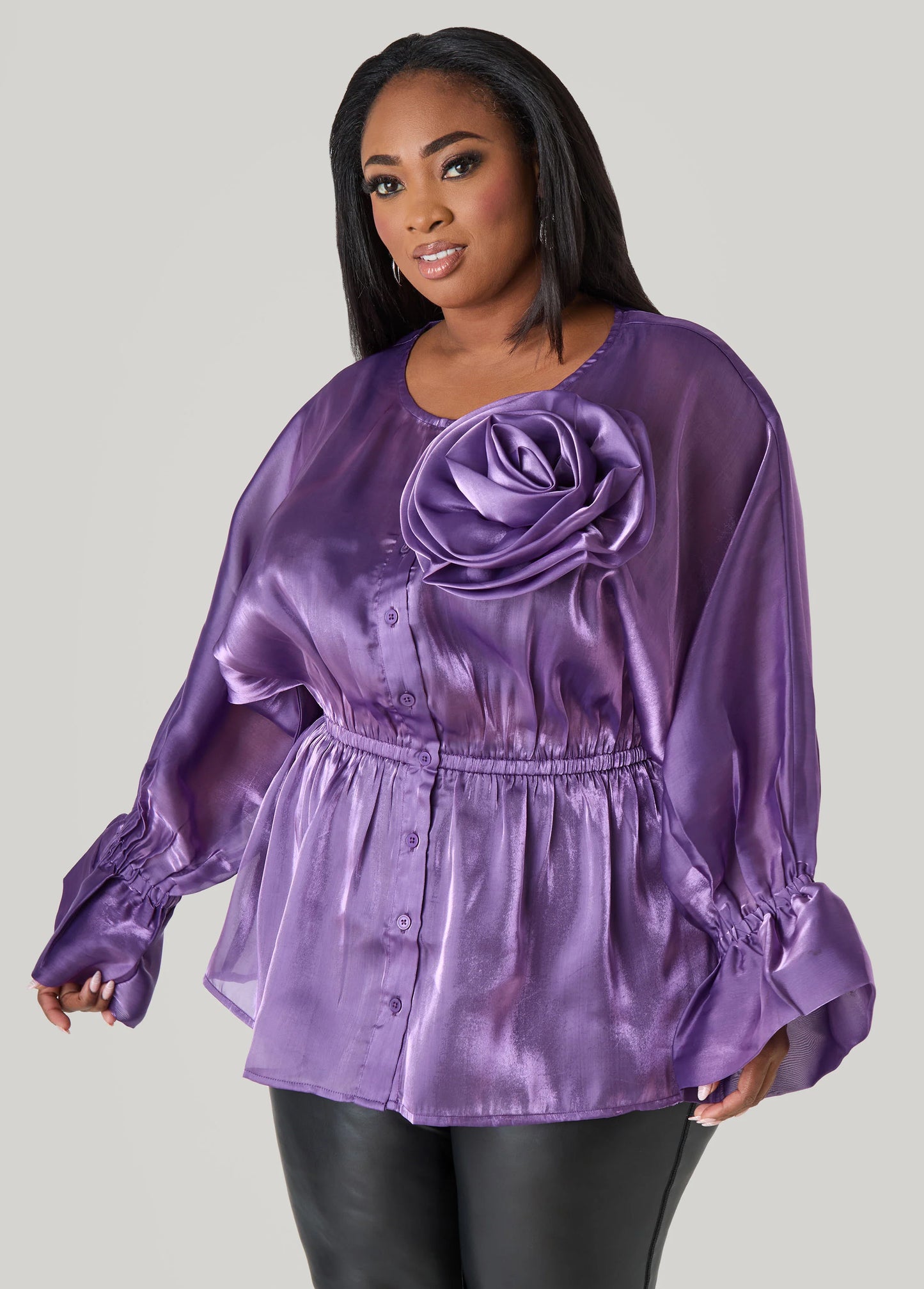 Rosette Organza Blouse