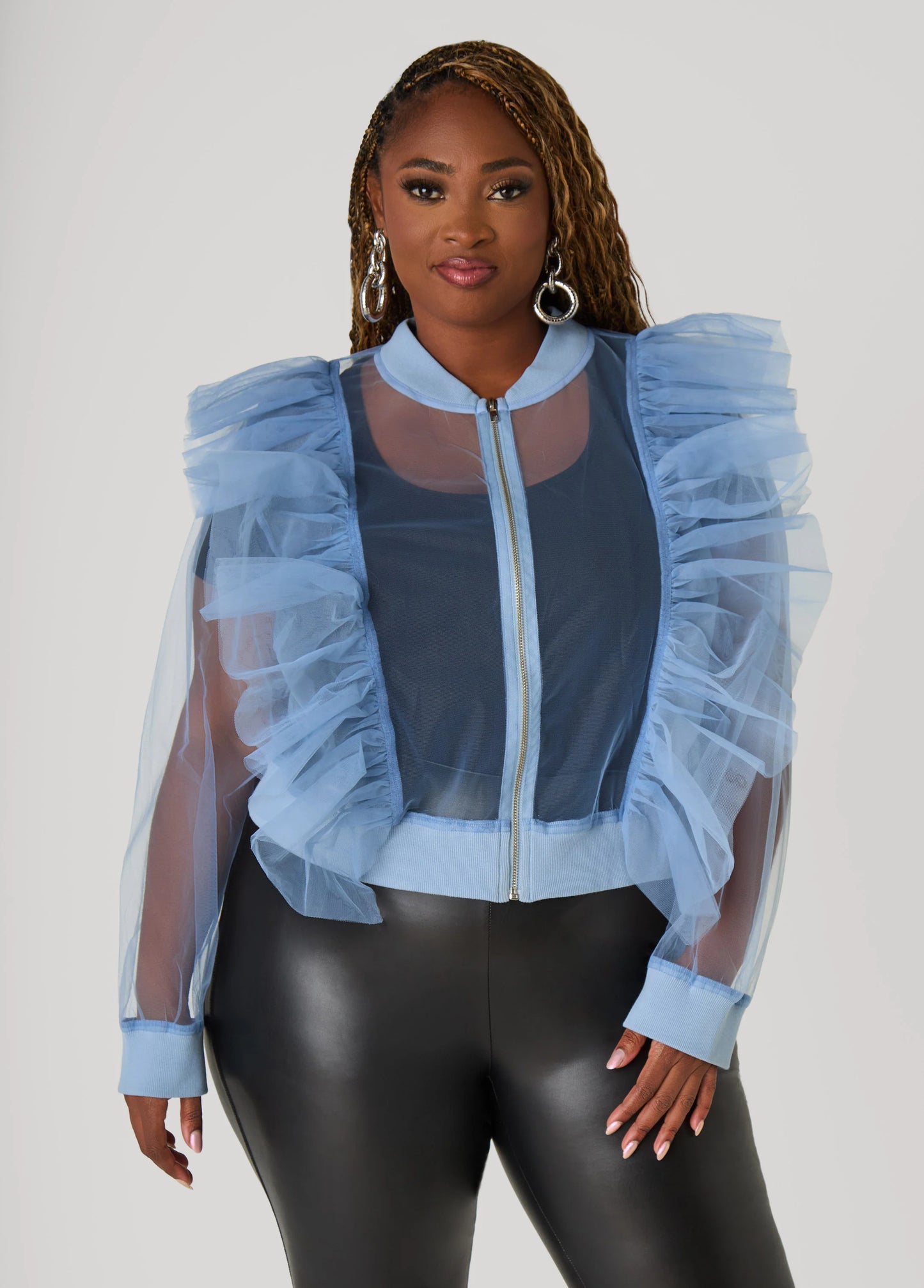 Ruffled Tulle Jacket