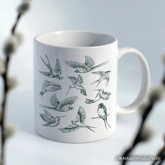 Birds In Flight Ceramic Mug