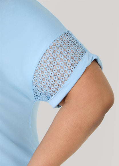 Crochet Paneled T Shirt
