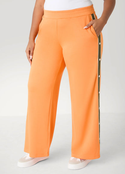 Snap Detailed Jersey Track Pants