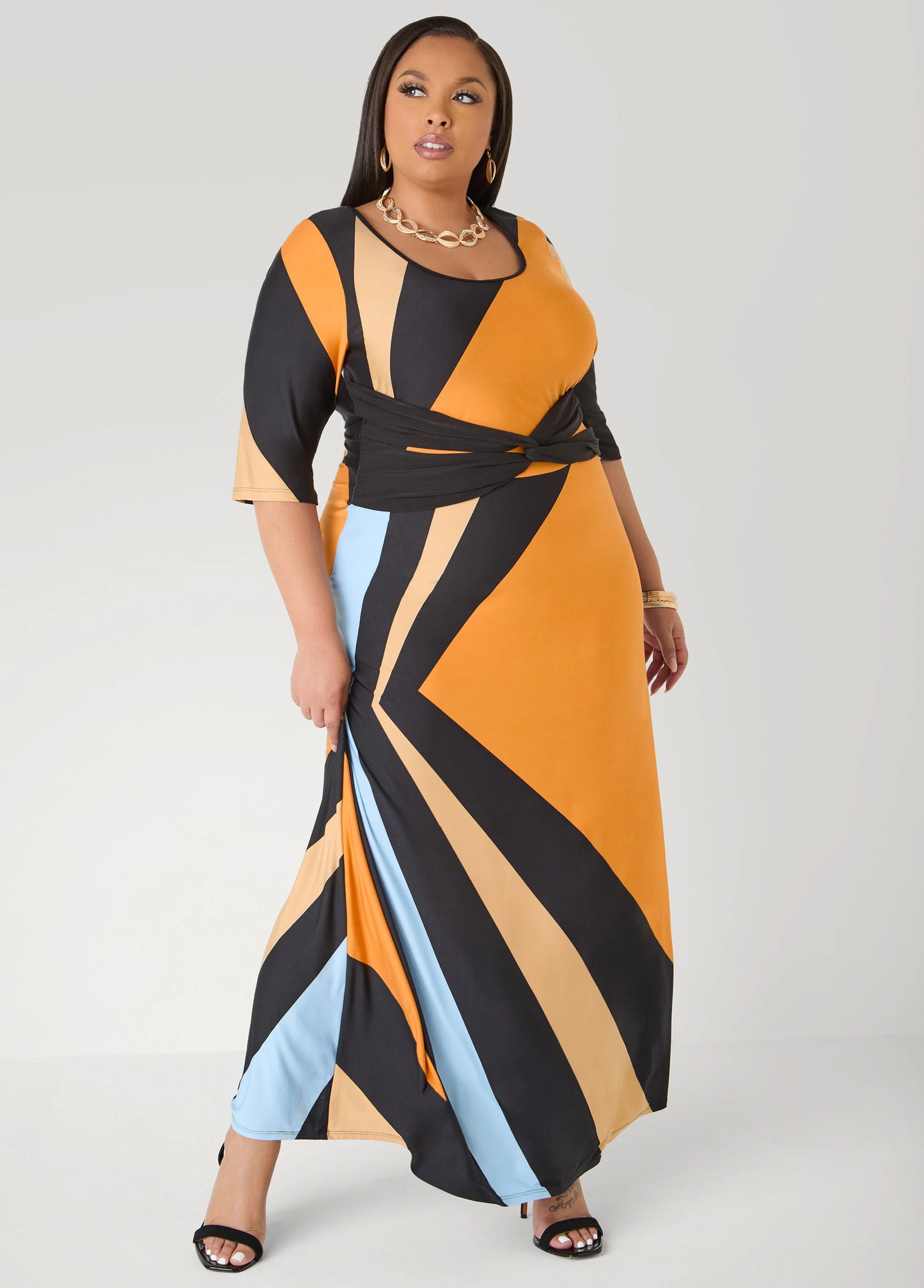 Tall Knotted Geo Print Maxi Dress