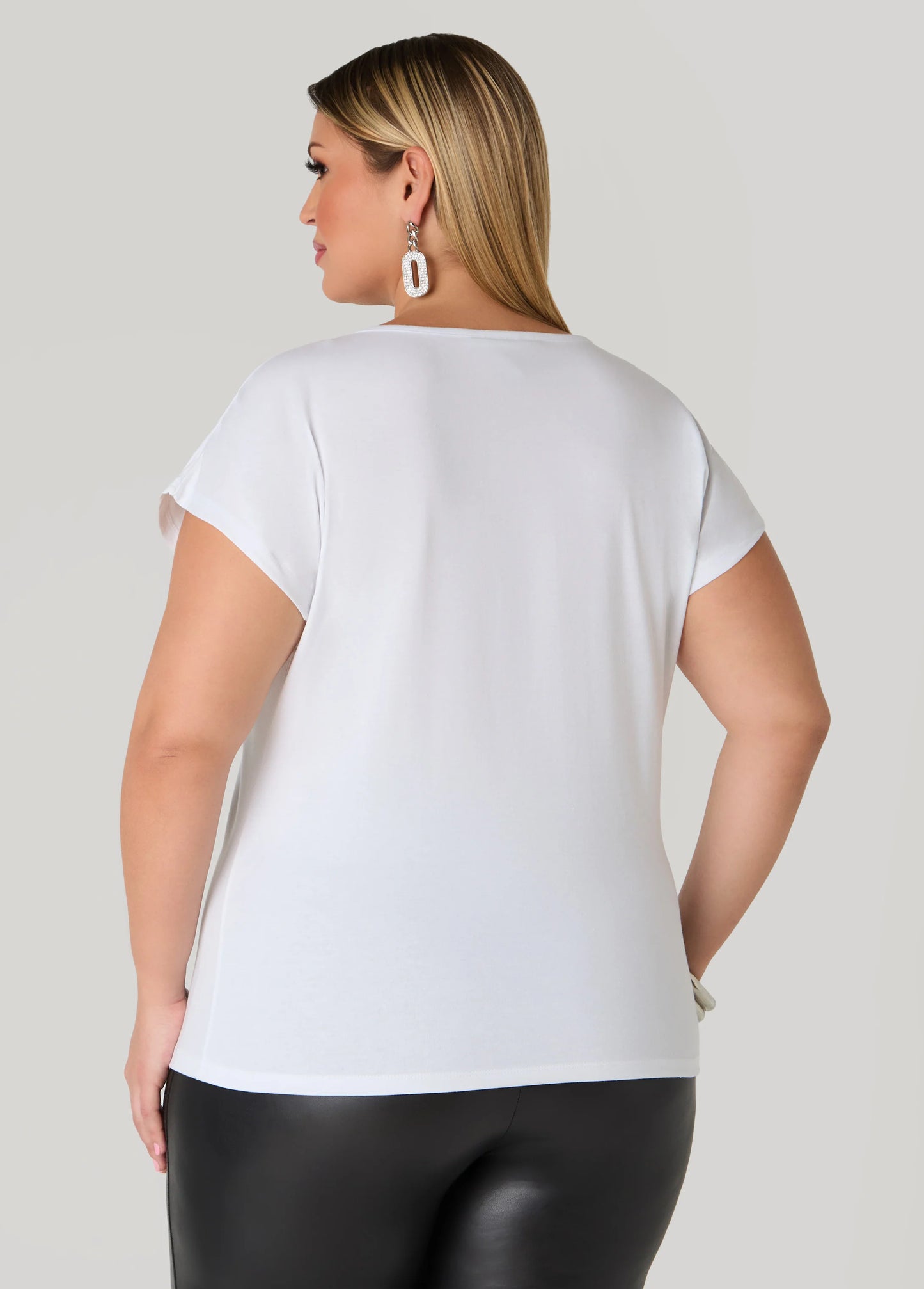 Crystal Necklace Knotted Tee