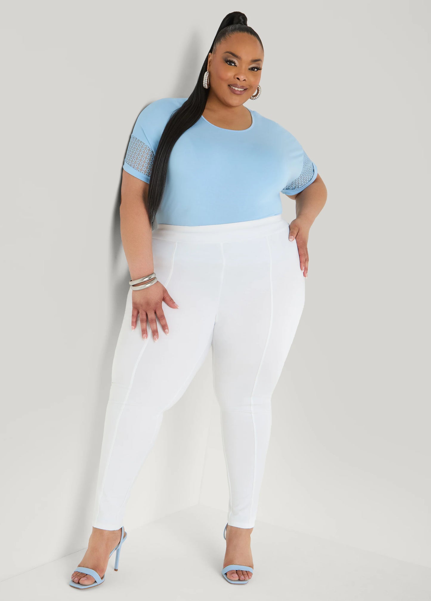 Crochet Paneled T Shirt