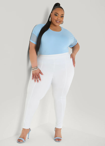 Crochet Paneled T Shirt