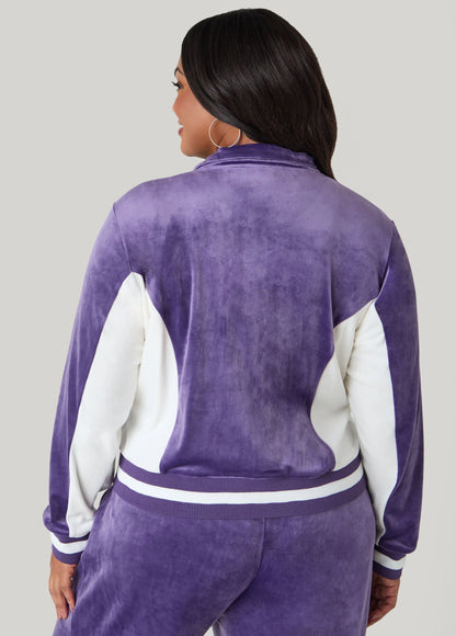 Two Tone Velour Track Jacket