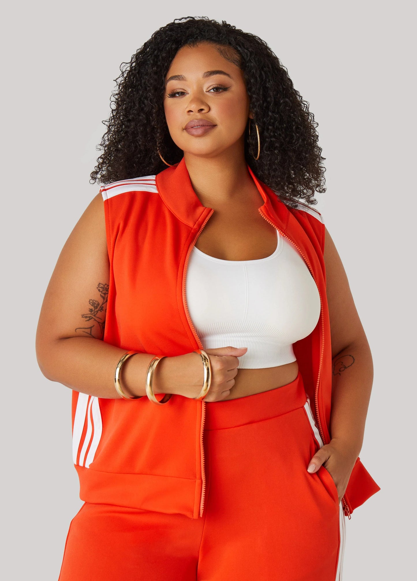 Striped Track Vest