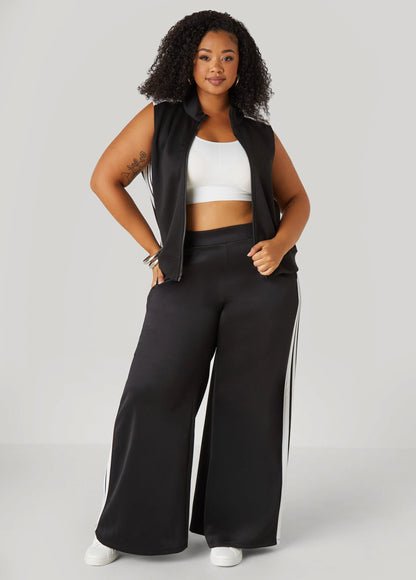 Striped Wide Leg Track Pants